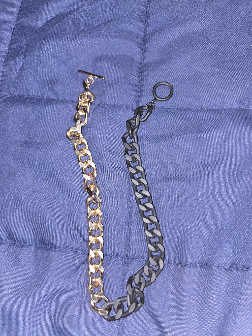 Lovisa Two-Tone Black and Gold Chain Necklace - Picture 2 of 3